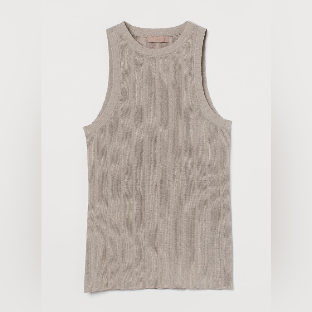 Rib-knit vest top